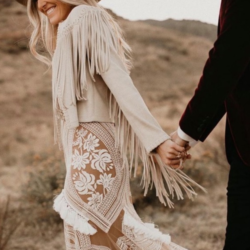 Suede Fringe Jacket